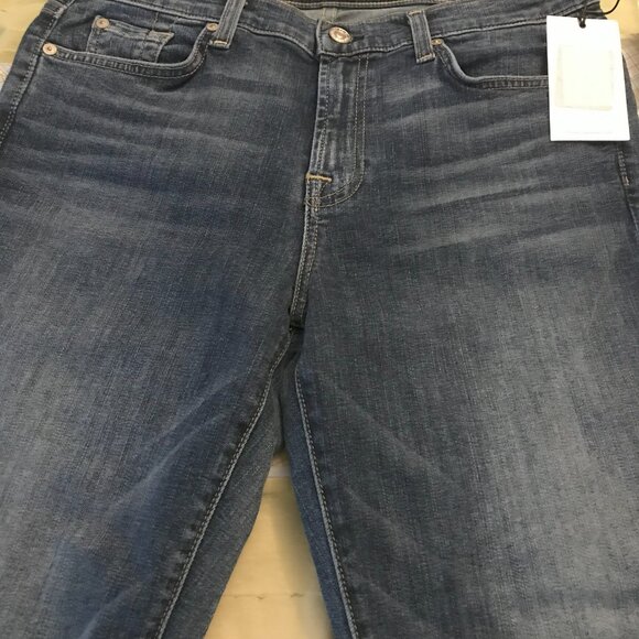 Seven for all Mankind 7FAM the high waist ankle skinny denim jeans womens sz 31 - Picture 3 of 6